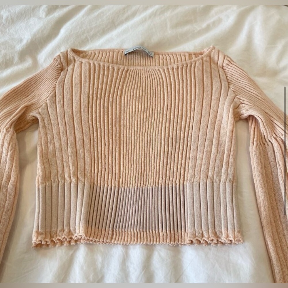 Zara Ribbed Cropped Sweater - Picture 3 of 5